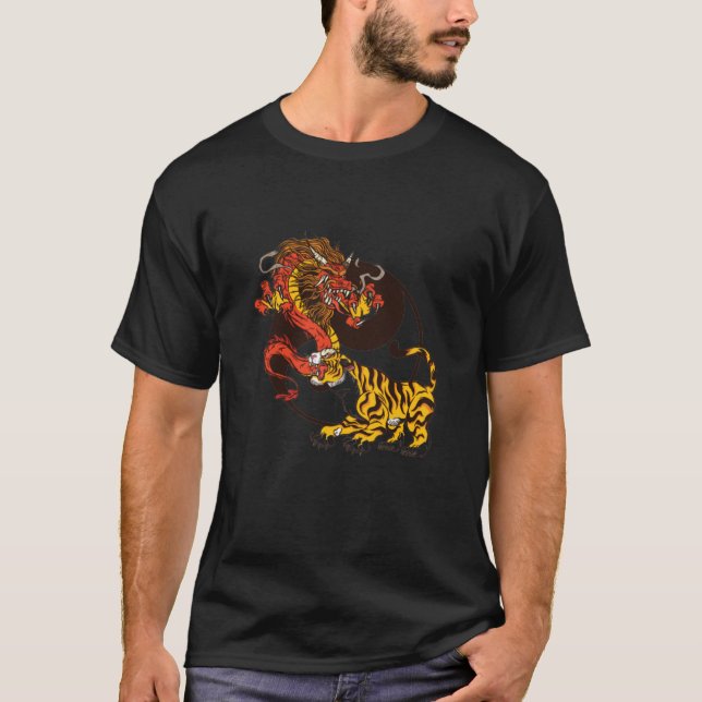 Diseño de camisetas Dragon-and Tiger-Yin-Yang (Anverso)