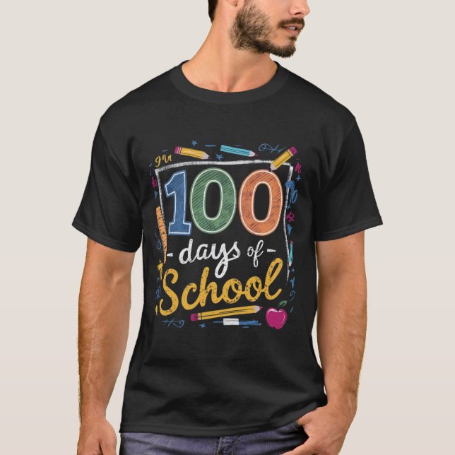 Diseño de camisetas escolares durante 100 días (Anverso)