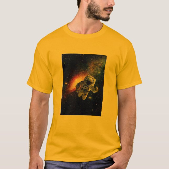 diseño de camisetas "geek" del astronauta vintage (Anverso)