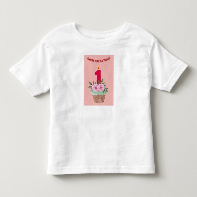 Diseño de camisetas Happy Birthday de un año (Anverso)
