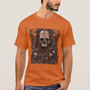 Diseño de camisetas metalizado de muerte por escoz