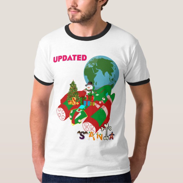 "Diseño de camisetas Navidades: 'Santa actualizada (Anverso)