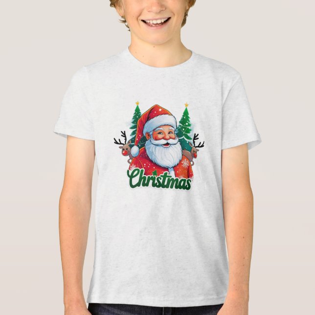 Diseño de camisetas navidades y fondo blanco (Anverso)