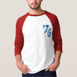 diseño de camisetas número 76 azul rojo blanco EE.