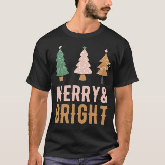 Diseño de camisetas para arboles navideños alegres