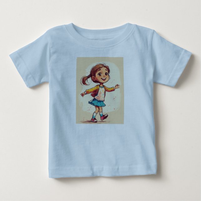 Diseño de camisetas para bebés: la luz de un Chica (Anverso)