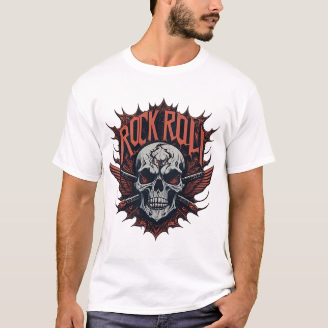 Diseño de camisetas para el Himno de Rock Skull an (Anverso)