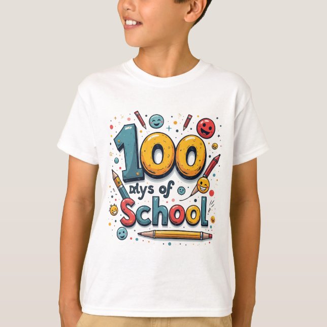 Diseño de camisetas para escolares de 100 días (Anverso)