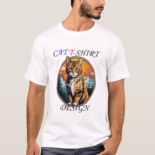 Diseño de camisetas para gatos (Anverso)