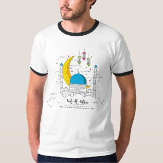 Diseño de camisetas para hombres blancos de Eid Al