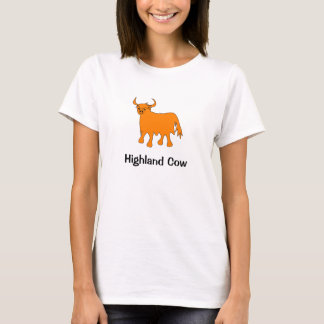Diseño de camisetas para mujeres de la vaca Highla