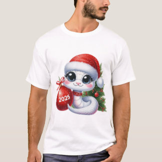 Diseño de camisetas para Navidades Cute Snake 2025