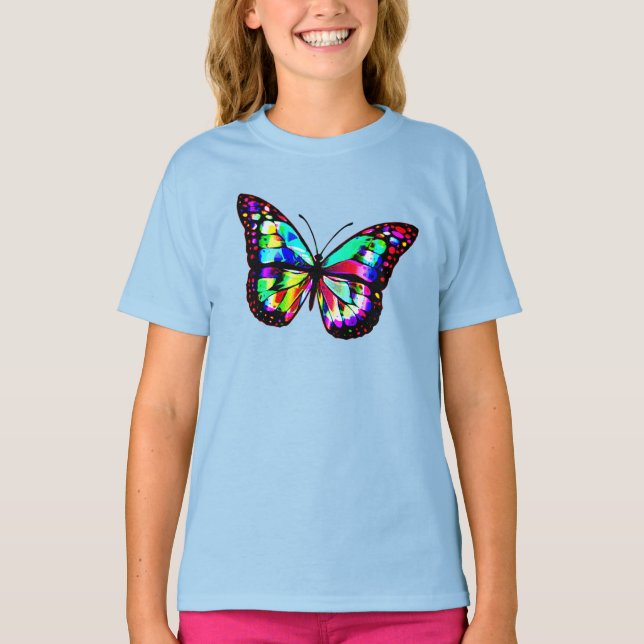 Diseño de camisetas para niños con mariposa de la  (Anverso)