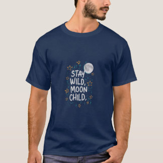 Diseño de camisetas para niños de luna salvaje