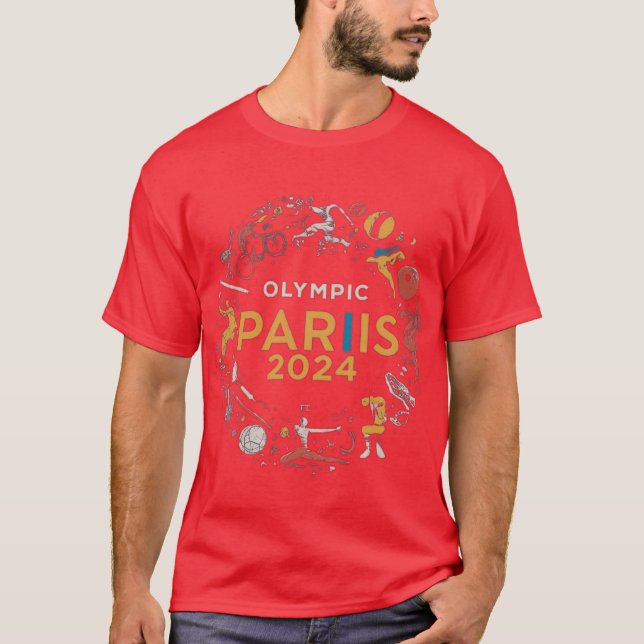 diseño de camisetas para "OLYMPIC PARIIS 2024". (Anverso)