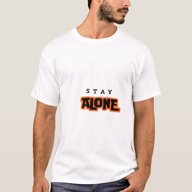 diseño de camisetas para quedarse solo (Anverso)