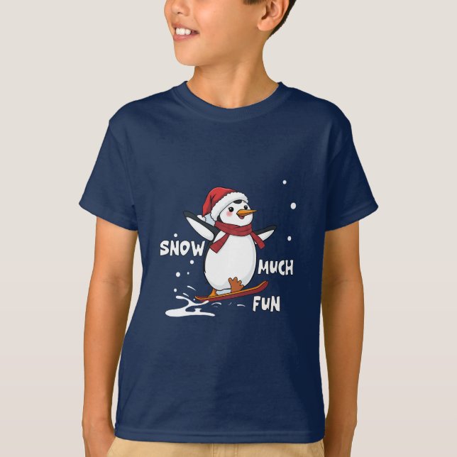 Diseño de camisetas pingüino de nieve mucho divert (Anverso)