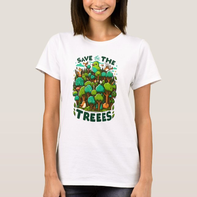 Diseño de camisetas protectoras de la naturaleza (Anverso)