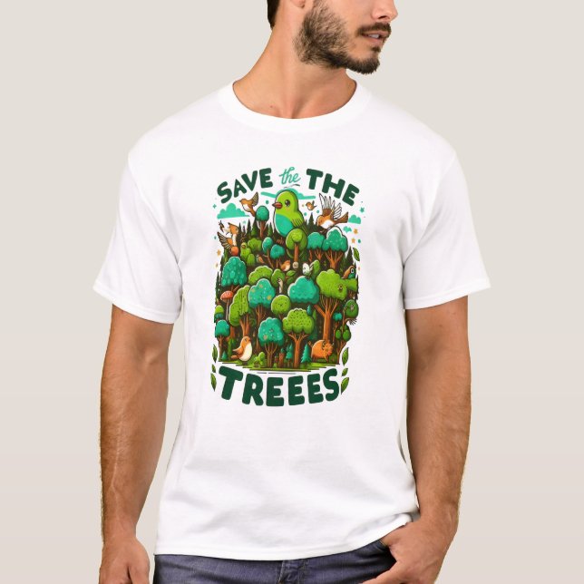 Diseño de camisetas protectoras de la naturaleza (Anverso)