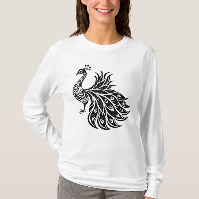 Diseño de camisetas Regal Peacock Elegance (Anverso)
