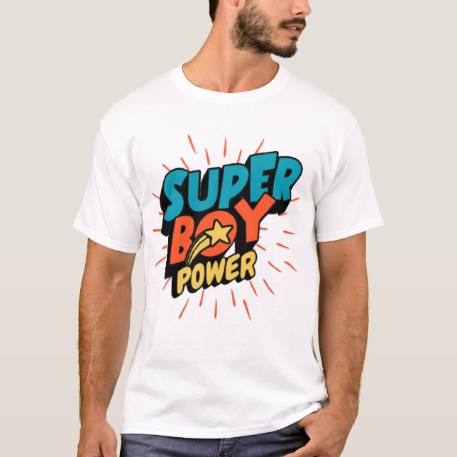 Diseño de camisetas Super Boy Power (Anverso)