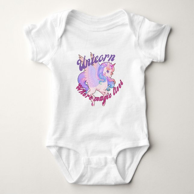 Diseño de camisetas unicornio para bebés (Anverso)