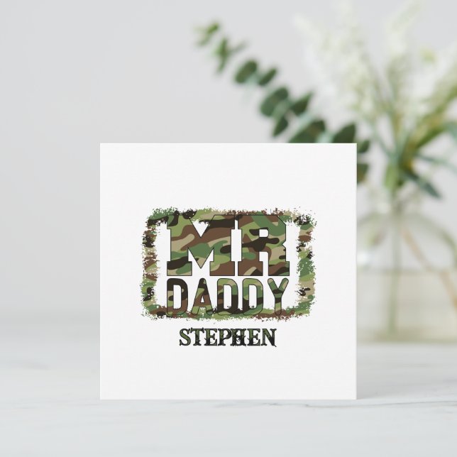 Diseño de camuflaje Mr. Daddy con nombre personali (Anverso de pie)