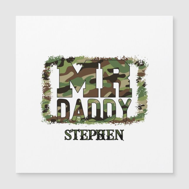 Diseño de camuflaje Mr. Daddy con nombre personali (Anverso)