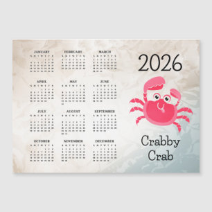 Diseño de Cangrejo Gruñón Calendario 2026