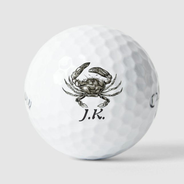 Diseño de cangrejo personalizado Bolas de golf de  (Anverso)