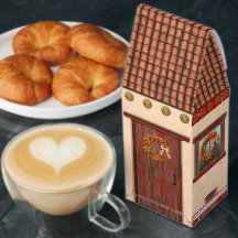 Diseño de Casa de Adobe del Suroeste Café Tostado
