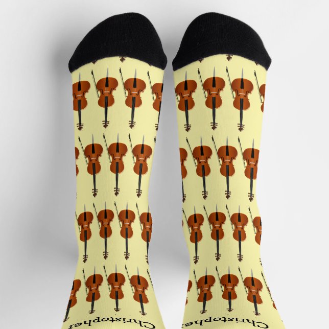 Diseño de Cello de Calcetines (Arriba)