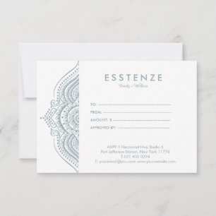 Diseño de certificado de regalo de Mandala blanca