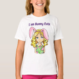Diseño de Chica de conejito de Pascua, camiseta de