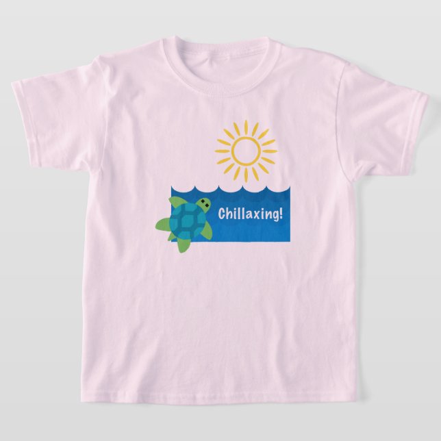 Diseño de Chillaxing de tortugas - Camiseta básica (Distribución)