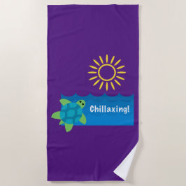Diseño de Chillaxing de Tortugas - Toalla de playa