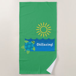 Diseño de Chillaxing de Tortugas - Toalla de playa