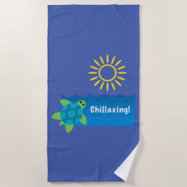 Diseño de Chillaxing de Tortugas - Toalla de playa