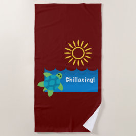 Diseño de Chillaxing de Tortugas - Toalla de playa