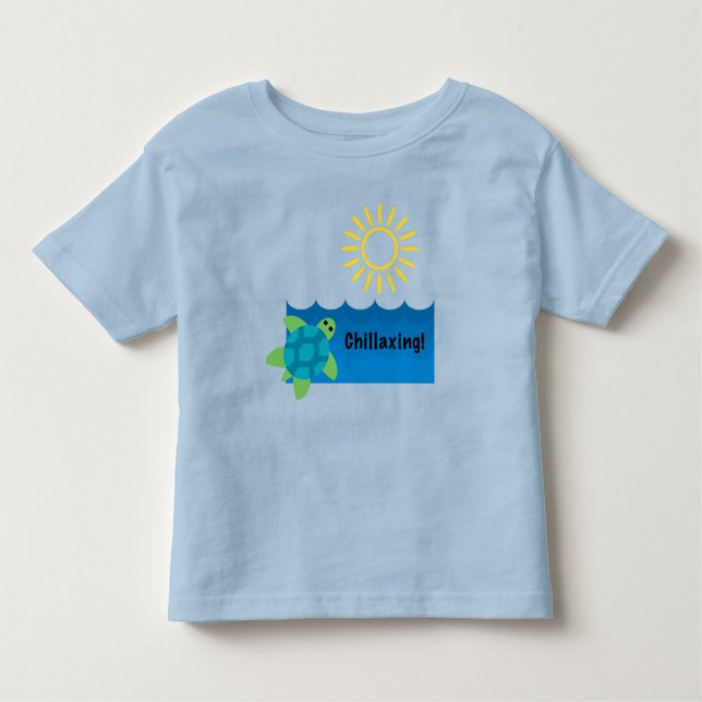 Diseño de Chillaxing Turtle - Todler Fine Jersey T (Anverso)