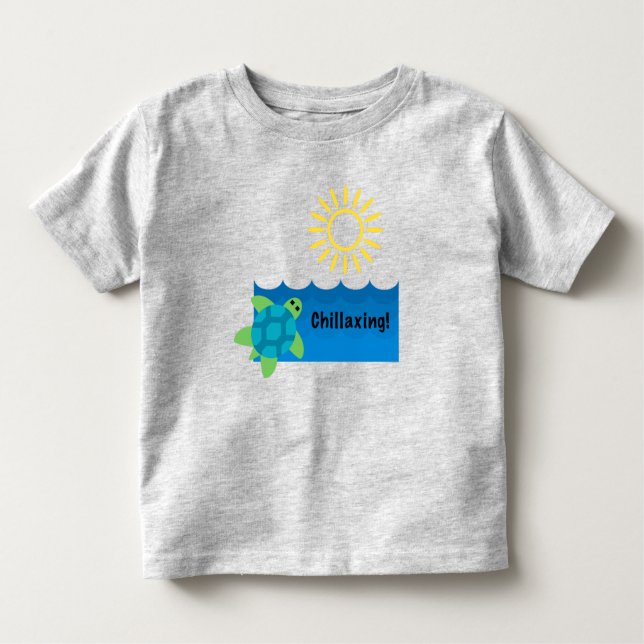 Diseño de Chillaxing Turtle - Todler Fine Jersey T (Anverso)