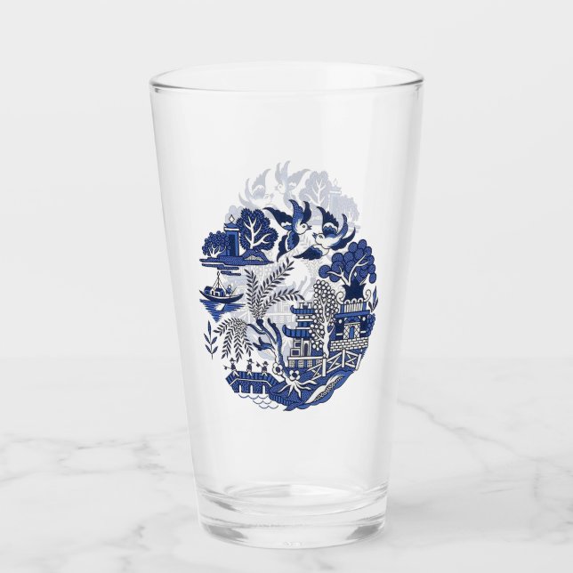 Diseño de China salvaje azul clásico (Anverso)