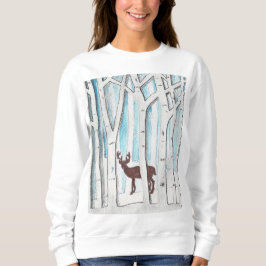diseño de ciervo de invierno en una sudadera con c