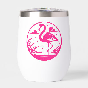 Diseño de círculo de verano de flamenco rosa-68730