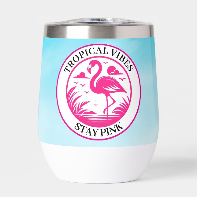 Diseño de círculo de verano de flamenco rosa-68730 (Frente)
