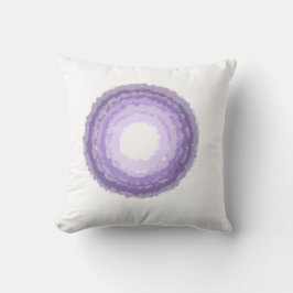 Diseño de círculo púrpura acuarela almohada