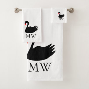 Diseño de Cisne Negro Monogramado