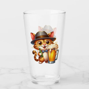 Diseño de clipart de gato y cerveza-85244