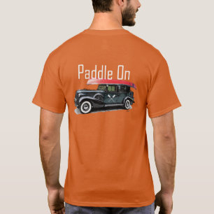 Diseño de coche clásico Paddle On - Camiseta básic