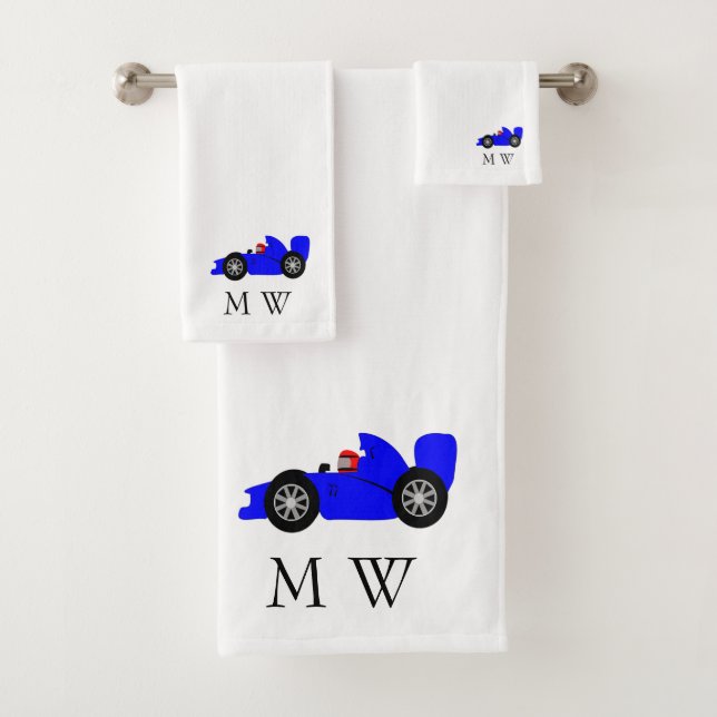 Diseño de coche de carreras monogramado (In situ)